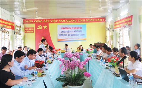 Đoàn công tác của Ủy ban Dân tộc làm việc với UBND huyện Bác Ái, tỉnh Ninh Thuận