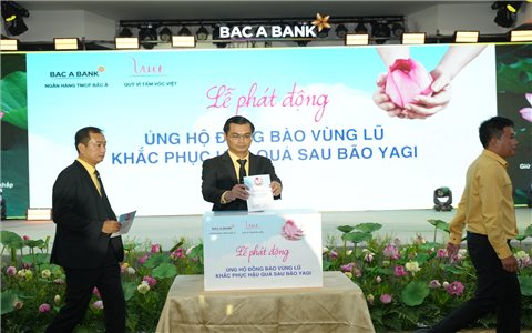 BAC A BANK giảm lãi vay, đồng hành cùng khách hàng chịu ảnh hưởng bão Yagi