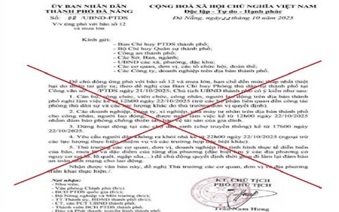Đà Nẵng: Không có chuyện “cho nghỉ làm, cấm chợ từ chiều 22/10 do bão số 12”