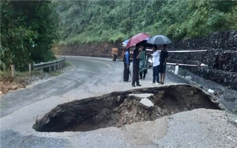 Thái Nguyên lại xuất hiện hố sụt