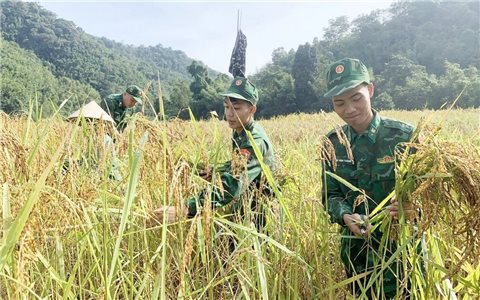Bộ đội Biên phòng cùng đồng bào biên giới dựng xây nông thôn mới