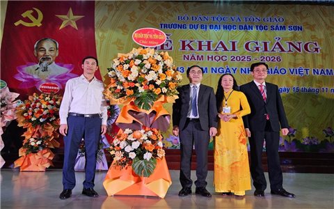 Trường Dự bị Đại học Dân tộc Sầm Sơn khai giảng năm học 2025 – 2026