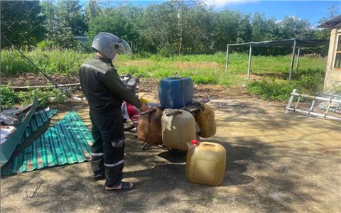 Quảng Ngãi: Phát hiện tạm giữ hàng nghìn lít dầu Diesel không rõ nguồn gốc