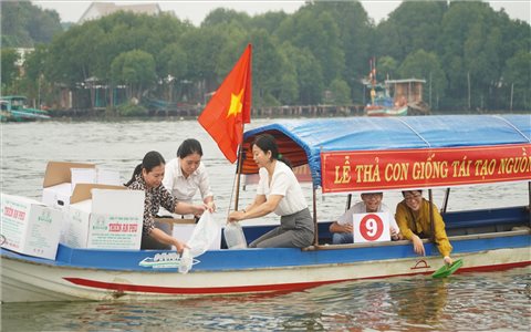 Kiên Giang: Thả con giống tái tạo nguồn lợi thủy sản