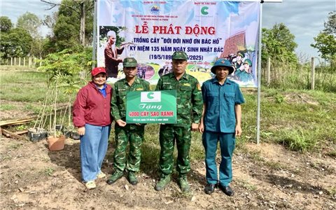 Bộ đội Biên phòng tỉnh Gia Lai trồng gần 5.000 cây xanh