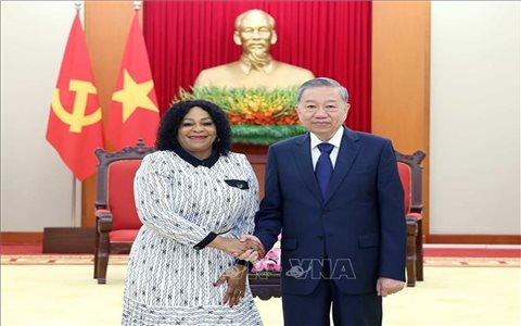 Tổng Bí thư Tô Lâm tiếp Phó Tổng Thư ký thứ nhất Đảng Đại hội Dân tộc Phi