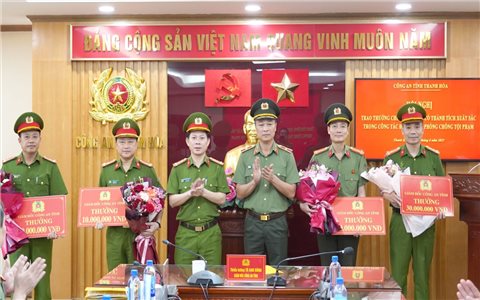 Thanh Hóa: Khen thưởng các đơn vị xuất sắc trong đấu tranh phòng, chống tội phạm