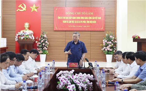 Tổng Bí thư Tô Lâm kiểm tra công tác vận hành hệ thống chính trị xã Si Pa Phìn