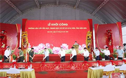 Tổng Bí Thư Tô Lâm dự Lễ khởi công Trường liên cấp Tiểu học, THCS xã Si Pa Phìn, tỉnh Điện Biên