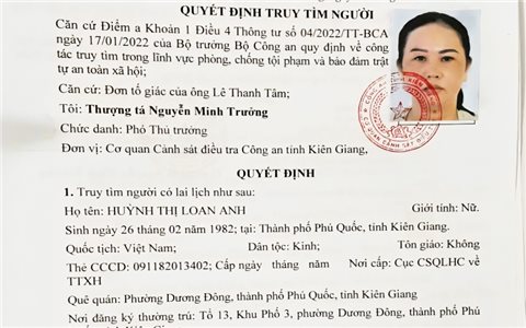 Truy tìm người phụ nữ lừa đảo, chiếm đoạt 500 triệu đồng rồi bỏ trốn