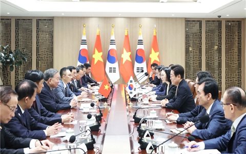 Tổng Bí thư Tô Lâm hội đàm với Tổng thống Hàn Quốc Lee Jae Myung