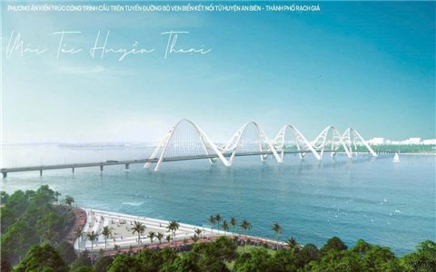 Khởi công cầu vượt biển Rạch Giá dài 2,8 km, lấy cảm hứng từ mái tóc nữ anh hùng