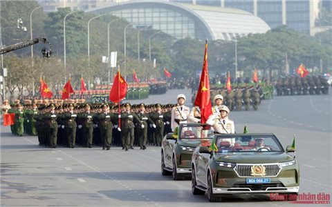 Toàn cảnh Lễ xuất quân bảo vệ an ninh trật tự phục vụ Đại hội XIV của Đảng