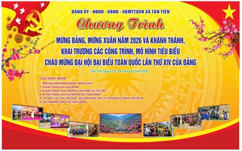 Tân Tiến (Tuyên Quang): Tổ chức chuỗi hoạt động mừng Đảng, mừng Xuân gắn với khánh thành các công trình dân sinh