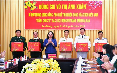 Phó Chủ tịch nước Võ Thị Ánh Xuân thăm, chúc Tết tại tỉnh An Giang