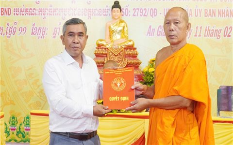 Hội Đoàn kết sư sãi yêu nước tỉnh An Giang đã huy động hơn 13,8 tỷ đồng cho an sinh xã hội