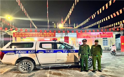 Tuyên Quang: Cảnh sát trật tự, Cảnh sát 113 xuyên đêm bảo đảm ANTT phục vụ ngày hội bầu cử