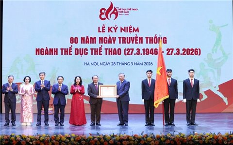 Tổng Bí thư dự Lễ kỷ niệm 80 năm Ngày truyền thống Ngành Thể dục Thể thao