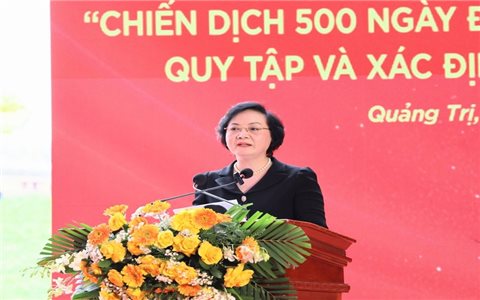 Phó Thủ tướng Phạm Thị Thanh Trà phát động Chiến dịch 500 ngày đêm tìm kiếm, quy tập và xác định danh tính hài cốt liệt sĩ
