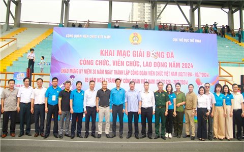 32 đội bóng tham gia Giải Bóng đá nam Công đoàn Viên chức Việt Nam