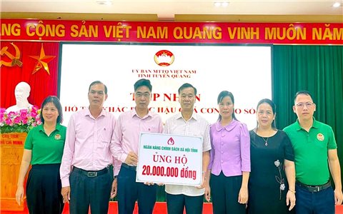 Ngân hàng Chính sách xã hội tỉnh Tuyên Quang: Chung tay giúp dân khắc phục hậu quả bão số 10