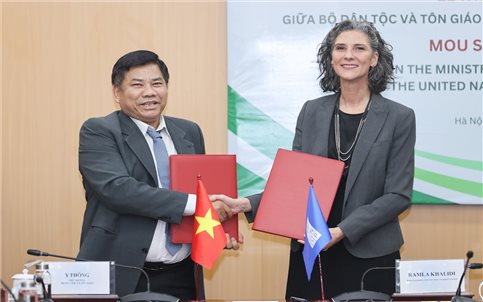 Bộ Dân tộc và Tôn giáo ký Bản Ghi nhớ hợp tác với UNDP