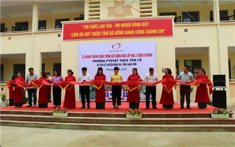 Quỹ Thiện tâm phối hợp với huyện Bình Gia: Khánh thành 08 phòng học tại xã Yên Lỗ