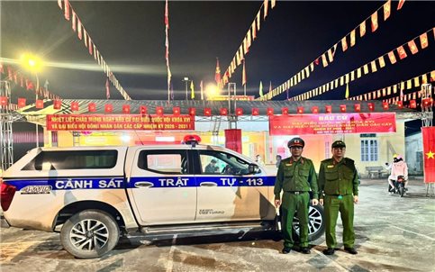 Tuyên Quang: Cảnh sát trật tự, Cảnh sát 113 xuyên đêm bảo đảm ANTT phục vụ ngày hội bầu cử