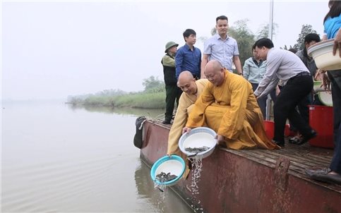 Thả hơn 2 tấn cá giống xuống lưu vực sông Mã