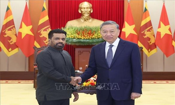 Tổng Bí thư Tô Lâm tiếp Tổng thống Sri Lanka