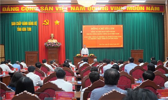 Tổng Bí thư Tô Lâm làm việc với tỉnh Kon Tum và Quảng Ngãi