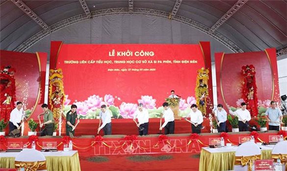 Tổng Bí Thư Tô Lâm dự Lễ khởi công Trường liên cấp Tiểu học, THCS xã Si Pa Phìn, tỉnh Điện Biên