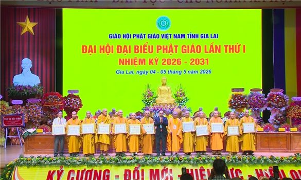 Thượng tọa Thích Tâm Mãn được tái suy cử Trưởng ban Trị sự Giáo hội Phật giáo tỉnh Gia Lai