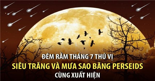 Đêm rằm tháng 7 thú vị: Siêu Trăng và mưa sao băng Perseids cùng xuất hiện