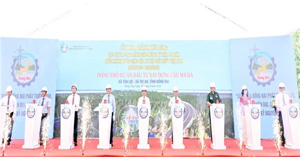 Khoi cong Cau Ma Da: Buoc tien moi trong ket noi giao thong Dong Nai va Binh Phuoc