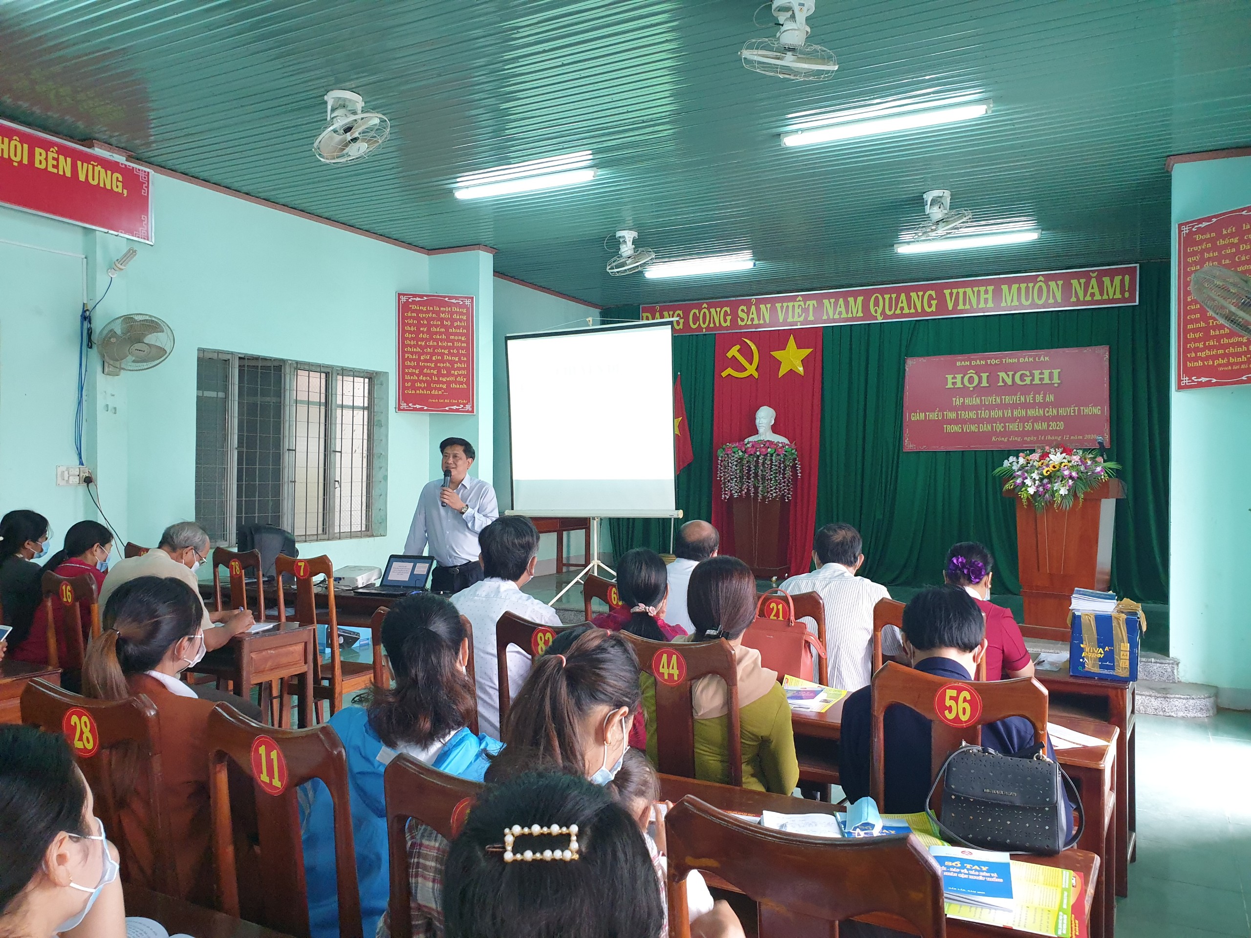 Hội nghị tập huấn tuyên truyền về Đề án “Giảm thiểu tảo hôn và hôn nhân cận huyết thống trong vùng đồng bào DTTS” tại xã Krông Jing, huyện M’Đrăk