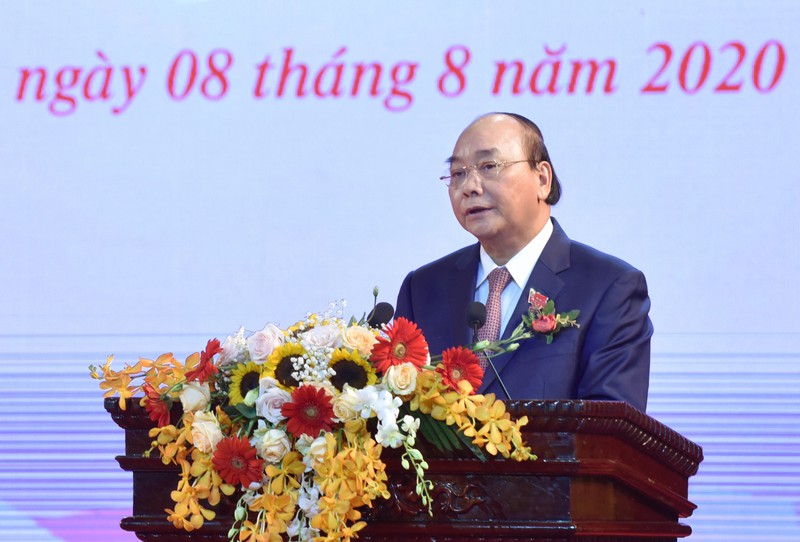 Thủ tướng Nguyễn Xuân Phúc phát biểu tại Đại hội. Ảnh: VGP/Quang Hiếu