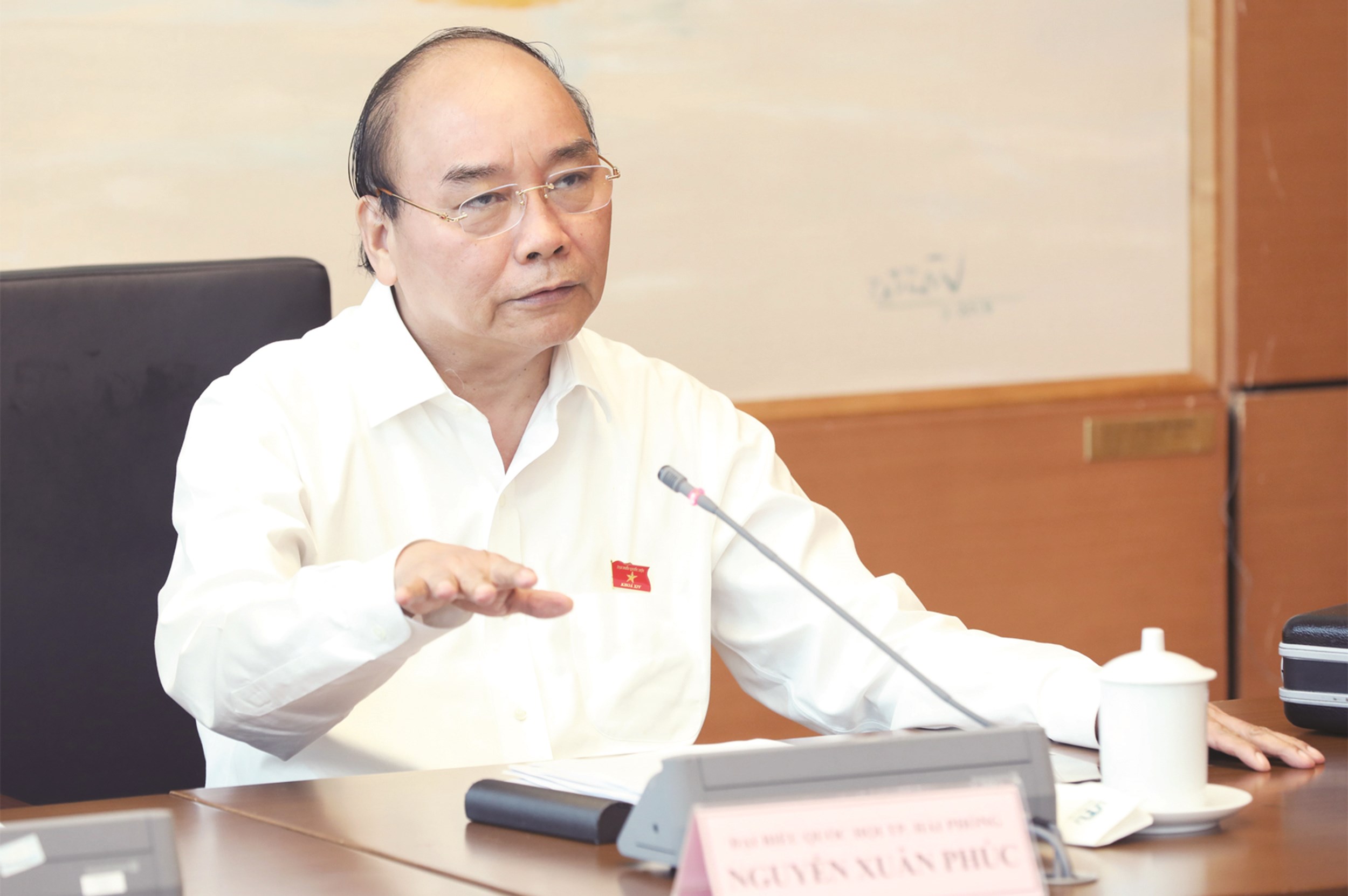 Thủ tướng Nguyễn Xuân Phúc phát biểu trong phiên họp