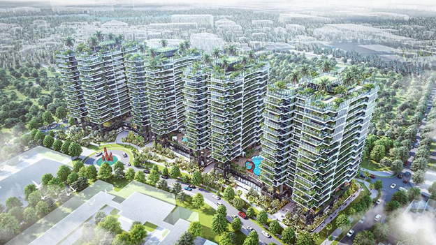 Một dự án của Sunshine Homes tại khu vực quận Long Biên với giải pháp xanh mặt đứng vô cùng ấn tượng 