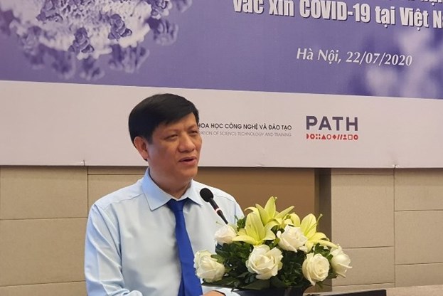  GS.TS Nguyễn Thanh Long - Quyền Bộ trưởng Bộ Y tế Phát biểu khai mạc Hội thảo. (Ảnh: ĐT)