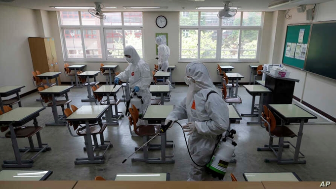 Bộ Giáo dục Hàn Quốc thông báo đóng cửa trường mẫu giáo, tiểu học, THCS tại Seoul, thành phố Incheon và tỉnh Gyeonggi từ ngày 26/8 đến 11/9. (Ảnh: AP) 