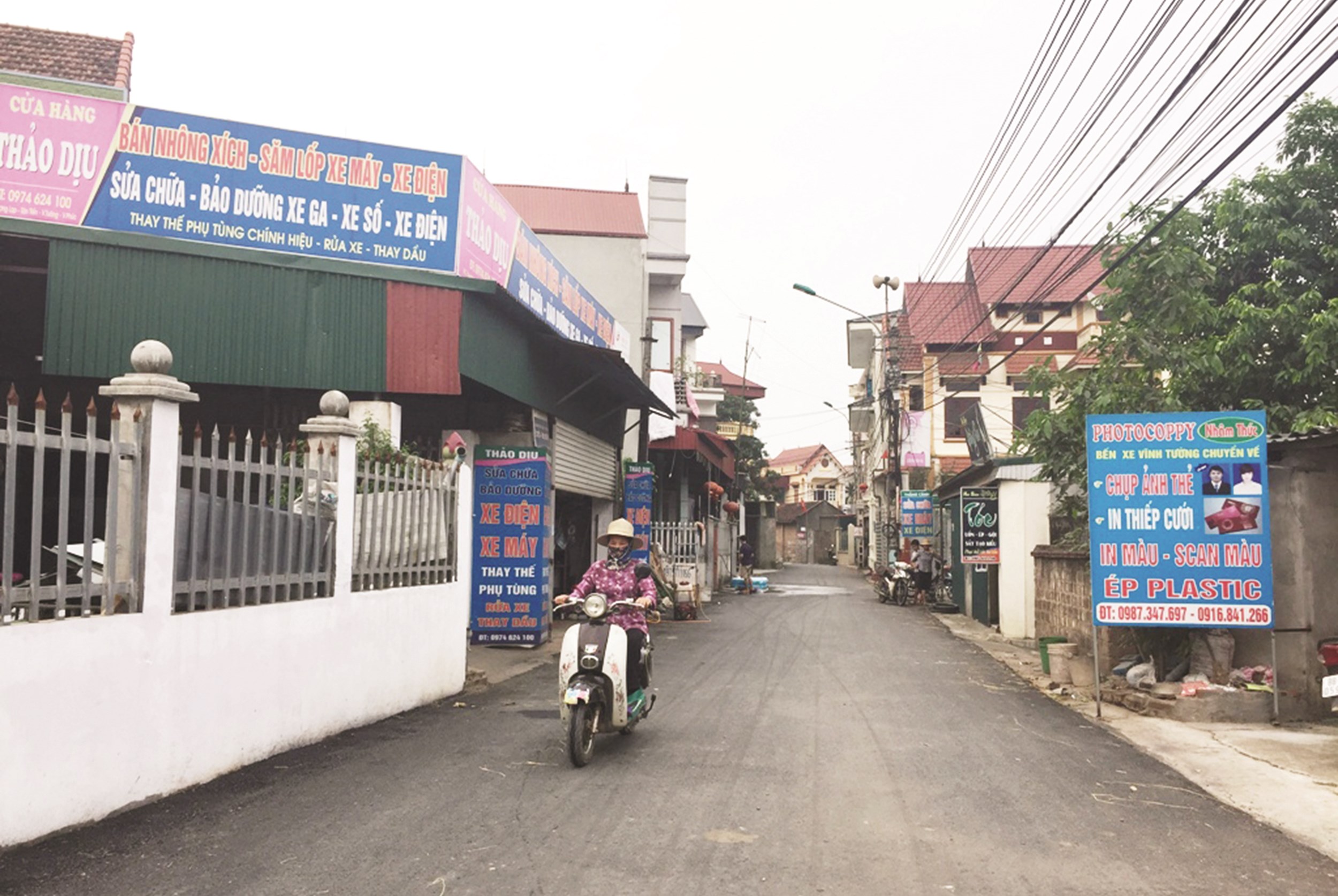 Một góc xã Tân Tiến, huyện Vĩnh Tường, xã đạt chuẩn NTM năm 2019