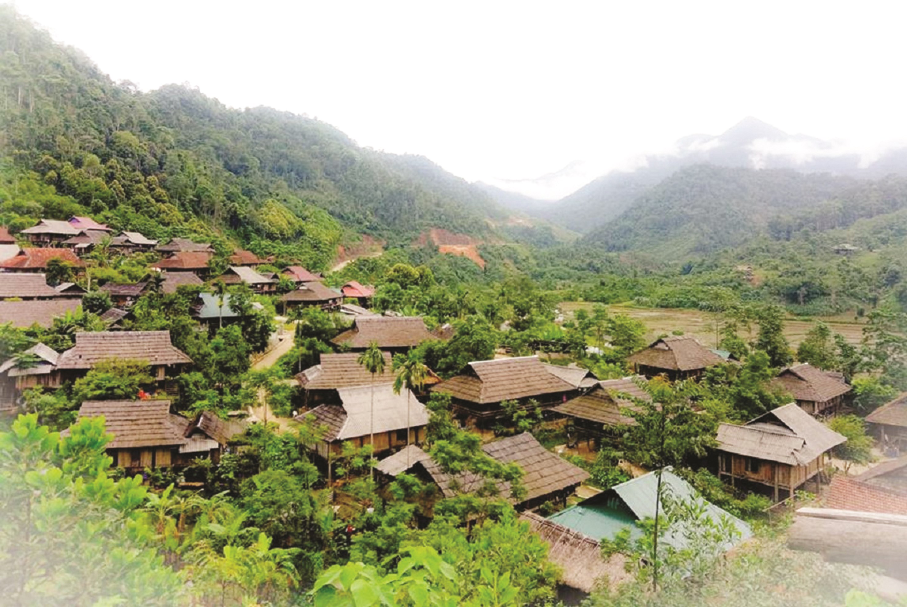 Một góc làng Thái cổ Mường Đán