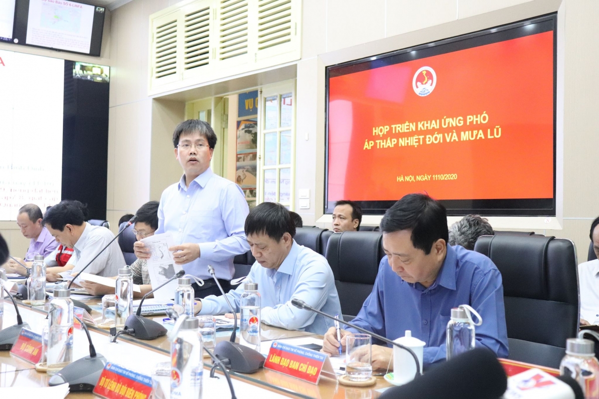 Giám đốc Trung tâm Dự báo Khí tượng Thuỷ văn Quốc gia Mai Văn Khiêm phát biểu.