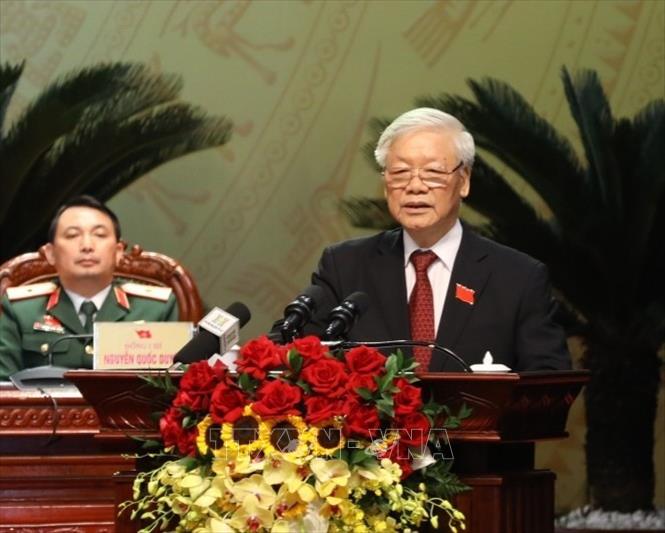 Tổng Bí thư, Chủ tịch nước Nguyễn Phú Trọng phát biểu chỉ đạo Đại hội. Ảnh: Văn Điệp/TTXVN