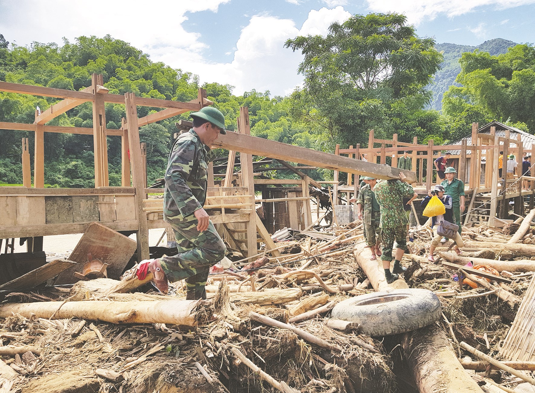 Bản Sa Ná, xã Na Mèo, huyện Quan Sơn bị xóa sổ do lũ ống lũ quét vào tháng 8/2019.