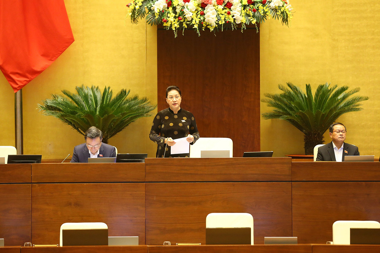 Chủ tịch Quốc hội Nguyễn Thị Kim Ngân phát biểu mở đầu Đợt 2 Kỳ họp thứ 10, Quốc hội khóa XIV
