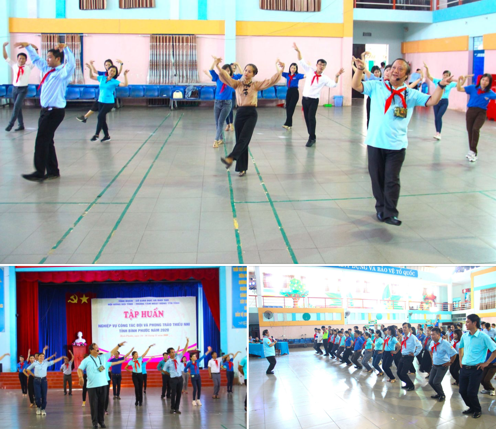 Cùng học múa, hát với người thầy U60 Mai Xuân Mùi, các giáo viên Bình Phước lại càng thêm yêu nghề công tác Đội