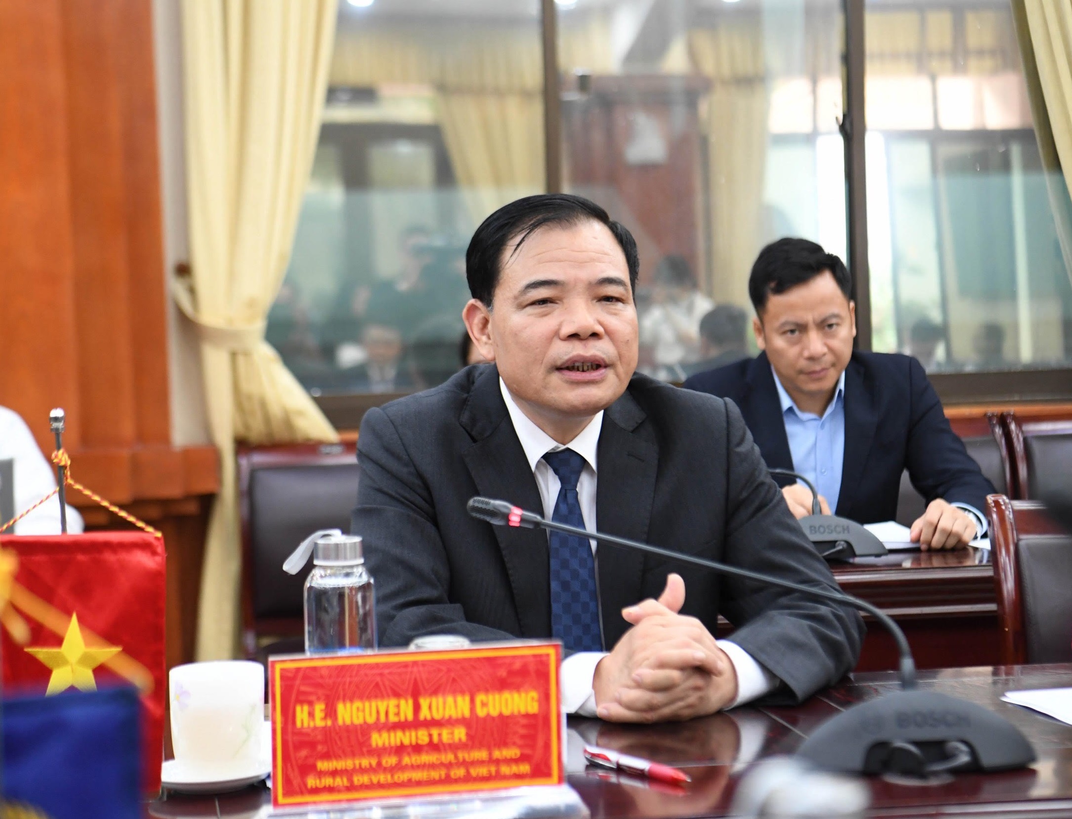 Ông Nguyễn Xuân Cường, Bộ trưởng Bộ NN&PTNT phát biểu tại lễ ký kết