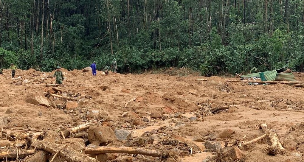 Xung quanh khu vực nhà kiểm lâm ở Tiểu khu 67 (Thừa Thiên – Huế) bị sạt lở vùi lấp ngày 13/10/2020 đều là rừng trồng, chủ yếu là cây keo.